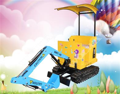 90度旋轉兒童游樂挖掘機-雙人